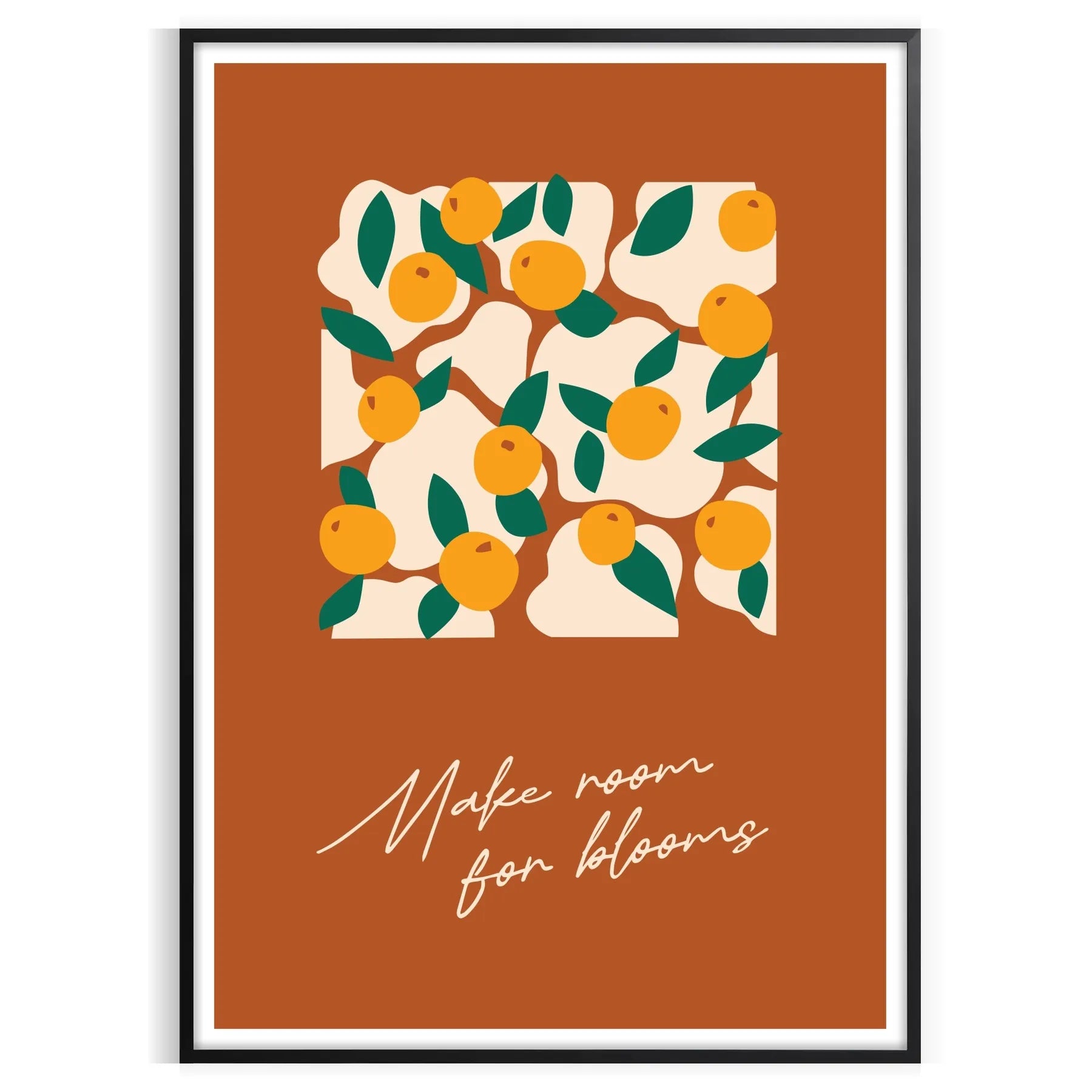 space stunning botanical vintage poster vibrant greens oranges exquisite art wall unique gift print timeless beauty sizes A4 cm A0 perfect fit