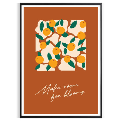 space stunning botanical vintage poster vibrant greens oranges exquisite art wall unique gift print timeless beauty sizes A4 cm A0 perfect fit