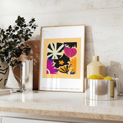 timeless elegance botanical poster vintage edition exquisite art black orange hues wall unique gift captivating print space style preferences