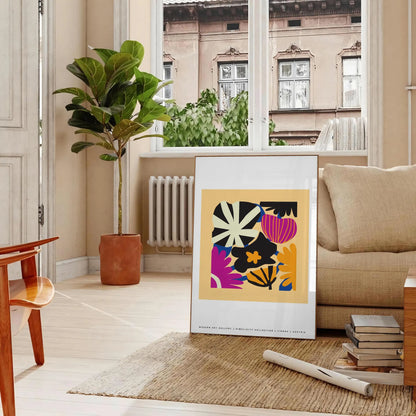 timeless elegance botanical poster vintage edition exquisite art black orange hues wall unique gift captivating print space style preferences