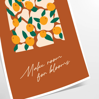 space stunning botanical vintage poster vibrant greens oranges exquisite art wall unique gift print timeless beauty sizes A4 cm A0 perfect fit