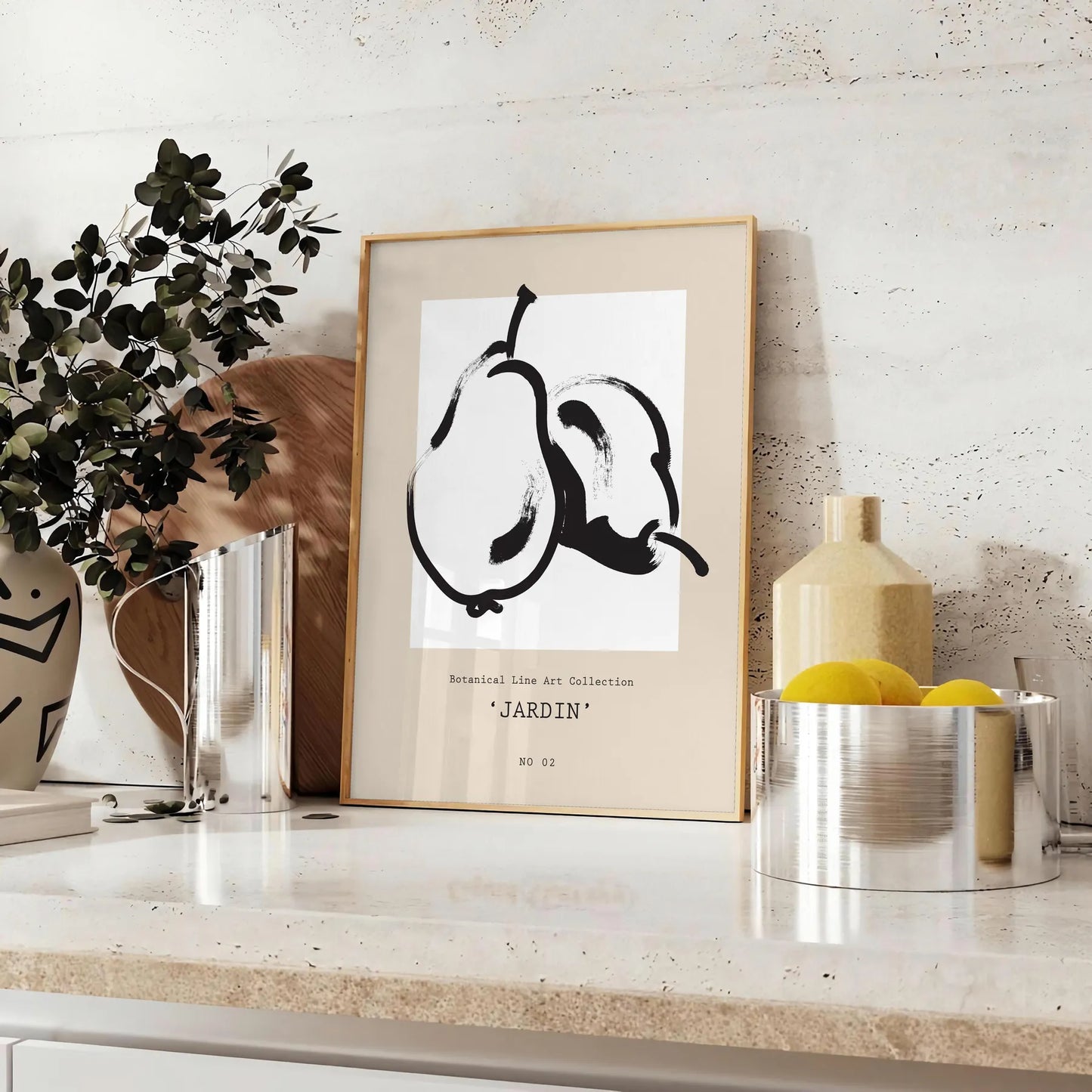 space Botanical Art 15 poster vibrant vintage prints black orange hues wall unique gift artwork elegance sizes A4 cm A0