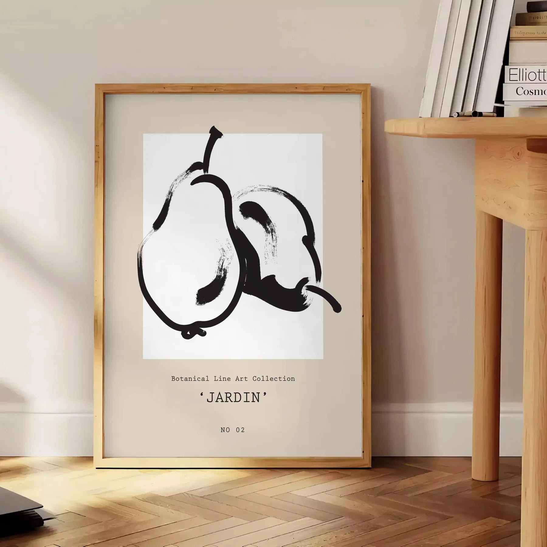 space Botanical Art 15 poster vibrant vintage prints black orange hues wall unique gift artwork elegance sizes A4 cm A0