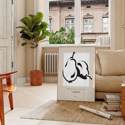 space Botanical Art 15 poster vibrant vintage prints black orange hues wall unique gift artwork elegance sizes A4 cm A0